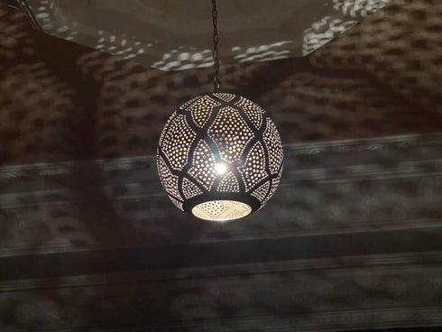 Handcrafted Moroccan Brass Pendant Light | Modern Ambiance (PL 1073)